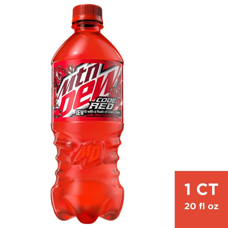 Mountain Dew Code Red Soda - 20 fl oz Bottle, 1 of 5