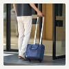 Paaaawaters Underseat Carry On Luggage with Wheels - 14" Rolling Travel Bag, Navy Quilted - 3 of 4