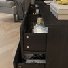 Famapy Sophisticated Black Striped 6 - Drawer Cabinet / Dresser / TV Stand: A Blend of Style and Function for Multiple Uses - 4 of 4