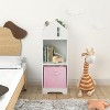 Acekool Kids Dollhouse Bookcase with Storage, 2-Tier Organizer and 2 Fabric Drawers, Toddler Bookshelf for Bedroom, Playroom, White+Pink - 2 of 4