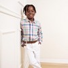 Hope & Henry Boys' Long Sleeve Linen Button Down Shirt, Kids - 2 of 4