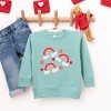 The Juniper Shop Valentine Rainbow Toddler Graphic Sweatshirt - 2 of 3