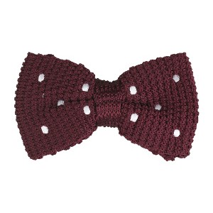 INSPIRE CHIC Men's Knitted Polka Dots Adjustable Bow Tie - 1 of 4