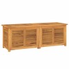 Garden Storage Box Teak brown Solid teak wood with water-based finish - 2 of 4