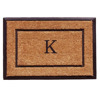 Calloway Mills 101632436K The General Monogram Doormat, 24" x 36", Letter K