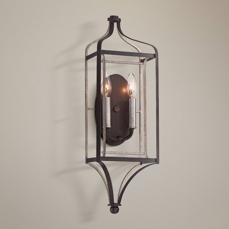 Minka Lavery Industrial Wall Light Sconce Rubbed Sienna Hardwired 7" 2-Light Fixture for Bedroom Bathroom Vanity Reading Hallway, 2 of 3