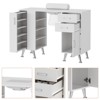 GustoWave 42.5 in Manicure Table Nail Station with Wrist Rest and Dust Collector, Nail Desk with Vertical Pull-Out Locker, White - 3 of 4