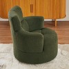 Single Swivel Lounge Chair, Soft Berber Fleece Accent Chair with Adjustable Headrest for Living Room or Office Use - Coolbibila - 2 of 4