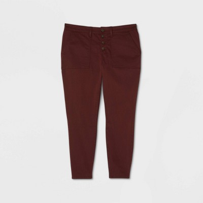 burgundy jeans plus size
