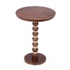 Christopher Knight Home Handcrafted Mango Wood End Table, Round Pedestal Side Table for Living Room, Round Small Table, Boho Small Sofa Table - 3 of 4