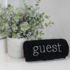 AuldHome Design Black Guest Towels 2pc Set; Guest Monogrammed Hand Towels - 2 of 4