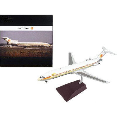 Boeing 727-200 Commercial Aircraft White w/Orange and Yellow Stripes "Gemini 200" 1/200 Diecast Model Airplane by GeminiJets