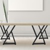 VEVOR Metal Table Legs, 28x18 inch Desk Legs, Set of 2, Heavy Duty Bench Legs, Z Shape Metal Furniture Legs, Wrought Iron Coffee Table Legs, Black - 2 of 4