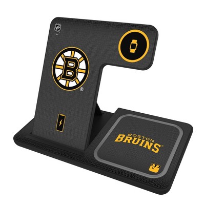 Keyscaper Boston Bruins Linen 15-Watt 3 in 1 Charging Station