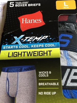 Hanes X-Temp Boys' Performance Boxer Brief Underwear, Assorted Prints &  Solids, 5-Pack