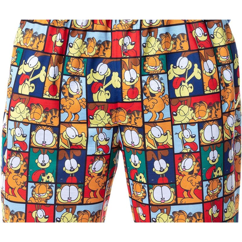 Nickelodeon Mens' Garfield Odie Comic Strip Chill Out Sleep Pajama Set Multicolored, 4 of 6