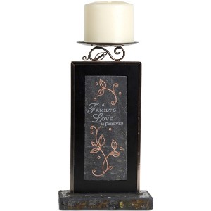 Pavilion Gift Company - Family Mosaic - 10" Slate Candle Holder - Candle Holders - 1 of 3
