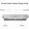 30 in. Stainless Steel Built-In/Insert Range Hoods with 400 CFM Suction Power, Push Button Control, LED Light, Baffle Filter, Ducted/Ductless - 3 of 4