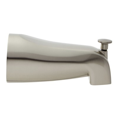 Brushed Nickel Wall Mounted Bathtub Spout with Diverter