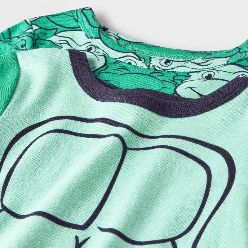 Toddler Boys&#39; 4pc Teenage Mutant Ninja Turtles Snug Fit Pajama Set - Green, 3 of 4