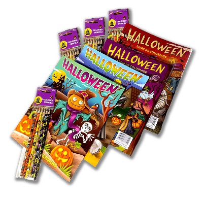 Three Little Twigs: Halloween Coloring Books 28pc Art Bundle - Ages 3+
