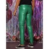 Lars Amadeus Men's Slim Fit Motorcycle Biker Faux Leather Trousers - 3 of 4