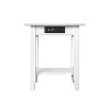 AFI Furnishings Mission End Table with Charging Station in White - 4 of 4
