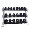Pro ClubLine Modular Storage Rack for Dumbbells Kettlebells and Medicine Balls 3 Saddle Tiers Heavy Duty Commercial Gym Equipment - 2 of 2