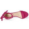 Allegra K Women's Kitten Heel Open Top Lace-Up Sandals - 4 of 4