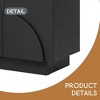 4-Door Large Storage Sideboard, Wood Sideboard Cabinet with Semi-Circular Handles and Adjustable Shelves - Leovsnove - 4 of 4