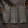 Black Check Button Loop Tea Towel Set of 3 - 3 of 3