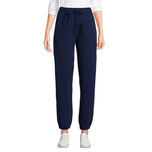 Lands End Women s Petite Serious Sweats High Rise Jogger Pants Small Deep Sea Navy Target