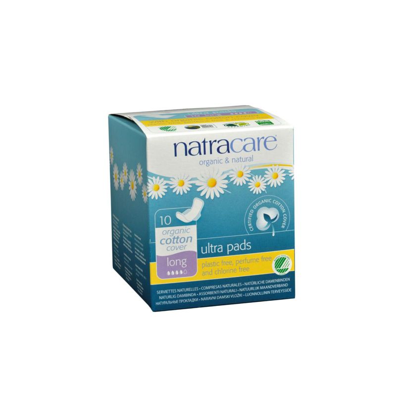 Natracare Organic Cotton Ultra Pads Long - 10 ct, 1 of 5