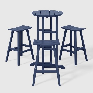 WestinTrends Malibu All Weather Hdpe Outdoor Patio Bar Height Bistro Set (4-Piece) - 1 of 4