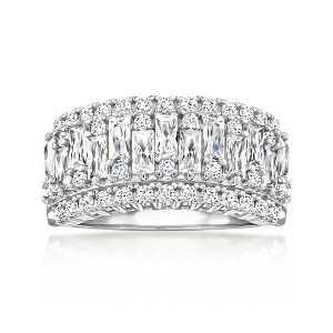 Ross-Simons 2.40 ct. t.w. Baguette and Round CZ Ring in Sterling Silver - 1 of 4