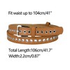 Allegra K Women's PU Leather Metal Buckle Skinny Hollow Grommet Waist Belts - 3 of 4