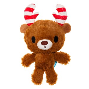 BARK Howly Jowly Holidays Merry Candy Cane-deer Plush Dog Toy - 1 of 4