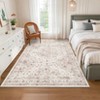 Area Rug 5x7 Vintage Floral Living Room Rug Non Slip, Soft Non Shedding Carpet - 2 of 4