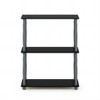 Furinno 3-Tier Decorative Bookshelf Open Multipurpose Shelf Bookcase Freestanding Display Rack with Classic Tube,Black/Grey - 4 of 4