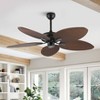 52" Raffles Bohemian Industrial Iron 6-Speed Palm Ceiling Fan - JONATHAN Y - 4 of 4