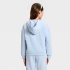 Girls' Fleece Hoodie Zip-Up Sweatshirt - Cat & Jack™ - 2 of 3