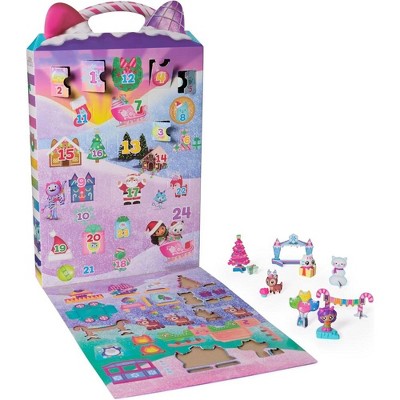 Gabby's Dollhouse DreamWorks Advent Calendar 2024, 24 Surprise Toys with Figures, Stickers & Dollhouse Accessories, Kids Toys for Girls & Boys Ages 3+