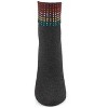 Memoi Women's Multicolor Rhinestone Cotton Blend Anklet Sock Dark Gray Heather 9-11 - 2 of 4