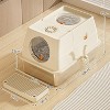 Stainless Steel Cat Litter Box with Lid 15.35'', Large Enclosed Metal Kitty Box with Removable Top & Scoop, Dog Proof, Odor Free - 2 of 4