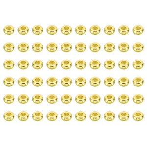 Unique Bargains Bulk Flat Spacer Beads for Keychain Jewelry Making 150 Pcs - 1 of 4