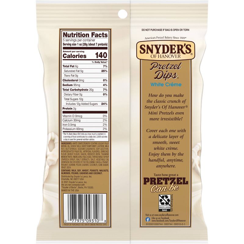 Snyder&#39;s of Hanover Pretzel Dips White Chocolate - 5oz, 2 of 5