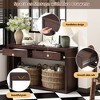 Whisen Rustic Wooden Console Table, Elegant Entryway Table with Storage Drawers and Open Shelf - 3 of 4