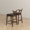 Ashcroft Furniture,Hester Solid Wood Upholstered Square Bar Chair (Set of 2) - 4 of 4