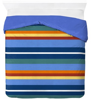 Full/Queen Vintage Stripe Organic Cotton Kids Duvet Cover Set