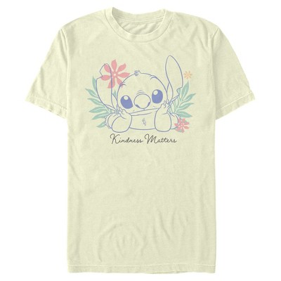 Men's Lilo & Stitch Kindness Matters Outline T-shirt : Target